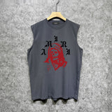 Amiri tank top bandana skull print