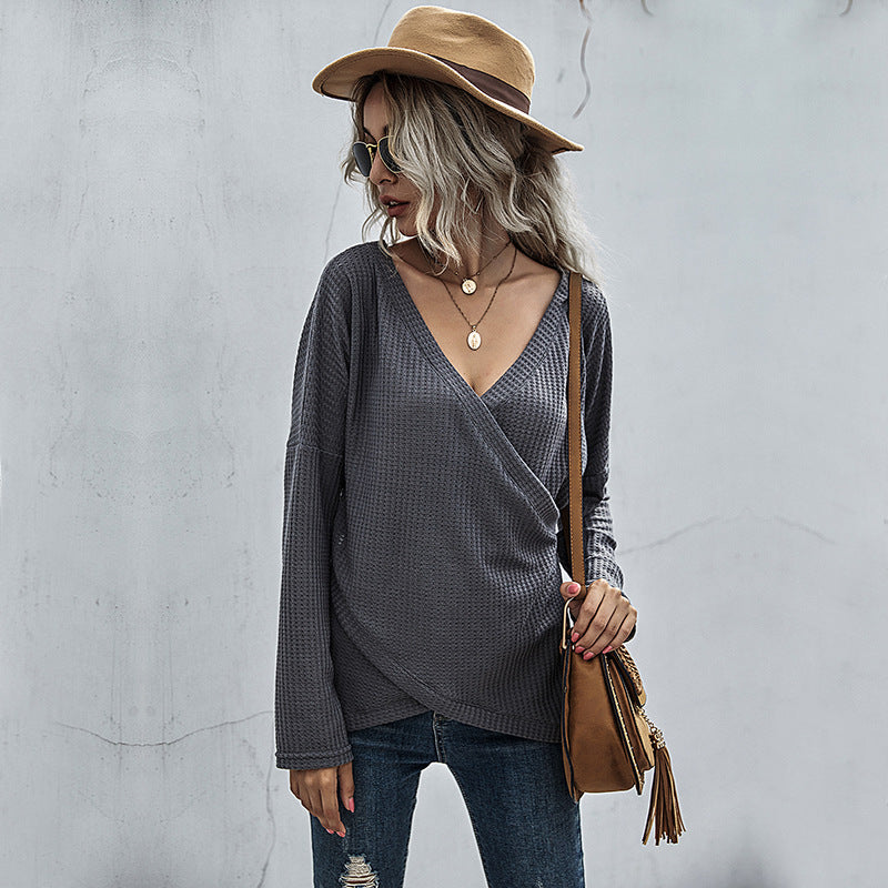 Women Knitted Sweater Autumn Knitted Long Sleeve Bottoming Shirt Sweater