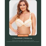Full figure bra lace jacquard super thin