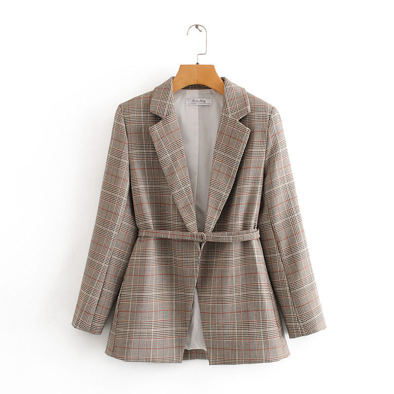 Women Suits Plaid Suit Casual Suit Jacket