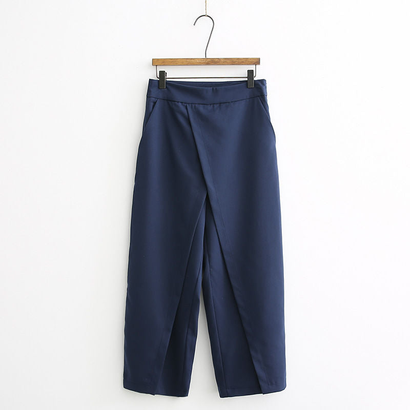 Women Sweatpants Casual Loose Solid Color Wide-Leg Pants