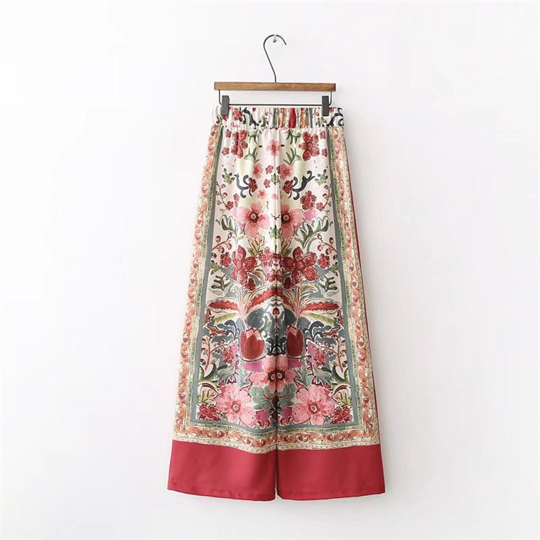 Women Sweatpants Spring and Autumn Retro Wide-Leg Pants Women's Skirt Pants Casual Pants