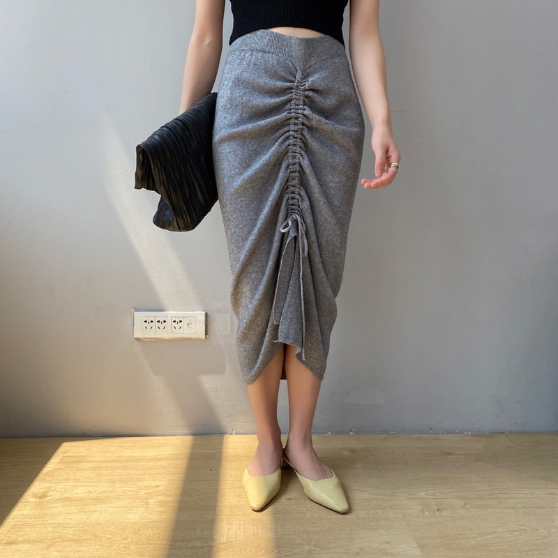 Women Knitted Skirt Sexy Retro
