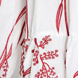 Women Dresses Spring Short Skirt Lapel Single Breasted Embroidered Blouse Long Sleeve Dress (Qymy0409)