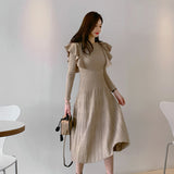 Women Maxi Dress Autumn and Winter Long Dress Sweater