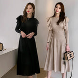 Women Maxi Dress Autumn and Winter Long Dress Sweater