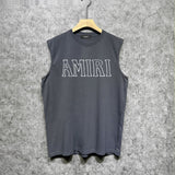 Amiri tank top bevel cut letterprinting