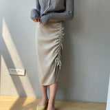 Women Knitted Skirt Sexy Retro