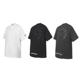 Ch hip-hop t-shirts - spring/summer ch sanskrit horseshoe appliqué letter embroidery trendy high street american style
