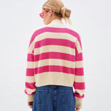 Women Knitted Sweater Spring and Autumn Sweater Female Loose Knitted Cardigan Coat