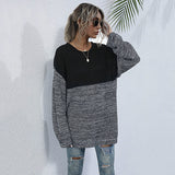 Women Knitted Sweater Autumn Crew Neck Long Sleeve