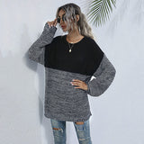Women Knitted Sweater Autumn Crew Neck Long Sleeve