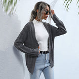 Women Knitted Sweater Autumn Mori Style Cable-Knit Sweater Coat for Women