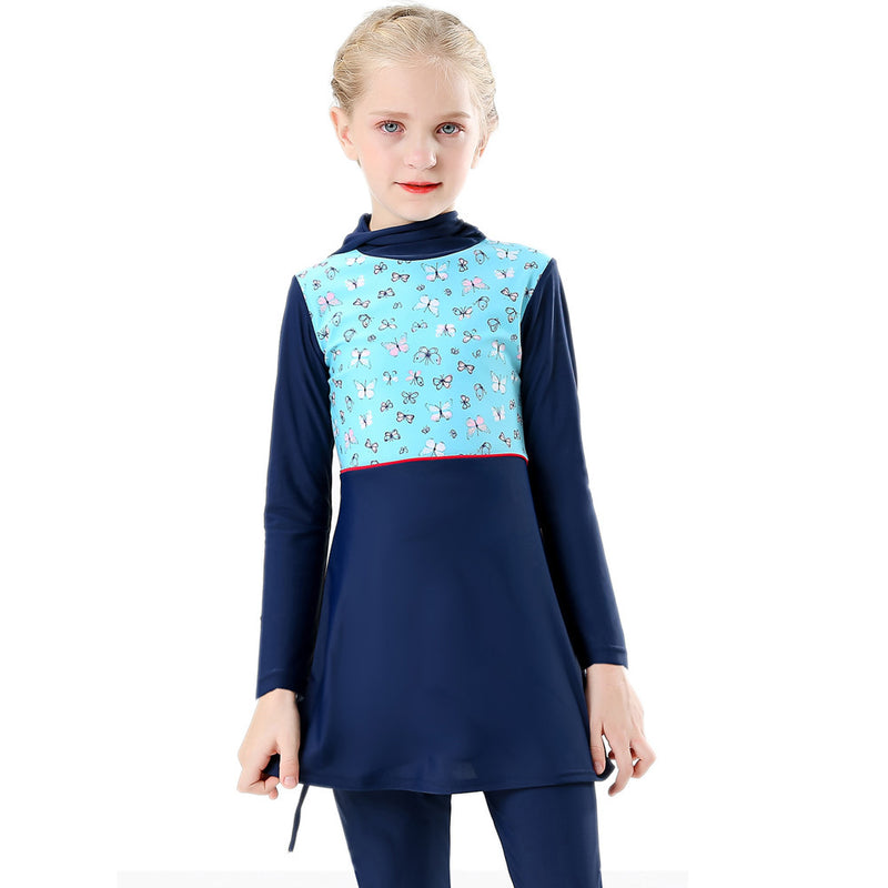 Muslim Bathing Suits Swimsuit Girls Swimwear Bukini Children Beach Swimsuit