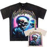 Hip-hop t shirts american skull short-sleeved t-shirt niche stylesense of designtrendy half-sleeved street topsloosetee