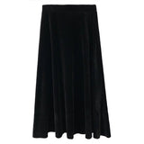 Women Skirt Gold Velvet A- line Skirt Autumn Skirt Children