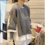 Women Knitted Pullover Spring and Autumn Sweater Knitted Top
