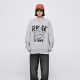 Unisex Sweater Autumn Printing Stitching Loose Sweater