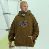 Men Hoodie Hip Hop Cartoon Printed Hoodie