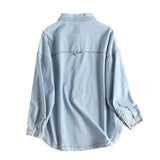 Women Jacket Denim Shirt Women's Spring and Autumn Retro Coat