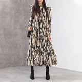Women Dresses Spring Stand Collar Dress (Qymy0409)