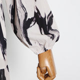 Women Dresses Spring Stand Collar Dress (Qymy0409)