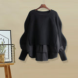 Women Knitted Pullover Spring and Autumn Sweater Knitted Top