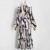 Women Dresses Spring Stand Collar Dress (Qymy0409)