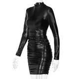 Women Dresses Winter Sexy Slim Long Sleeve Dress