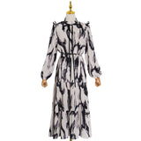 Women Dresses Spring Stand Collar Dress (Qymy0409)