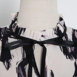Women Dresses Spring Stand Collar Dress (Qymy0409)