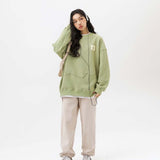 Unisex Hoodie Autumn Foaming Patchwork Sweater
