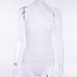 Women Jumpsuit Sexy One-Shoulder Single Sleeve Jumpsuit