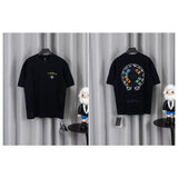 Ch hip-hop t shirts ch short-sleeved sanskrit cross horseshoe embroidery loosecasualpure cotton american heavy weight