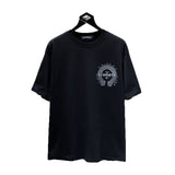 Ch hip-hop t shirts ch kroma hoof sanskrit cross embroider hand-painted short-sleeved loosecasual high street