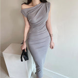 Women Dresses Summer Dress Sheath Slim Fit Long Dress