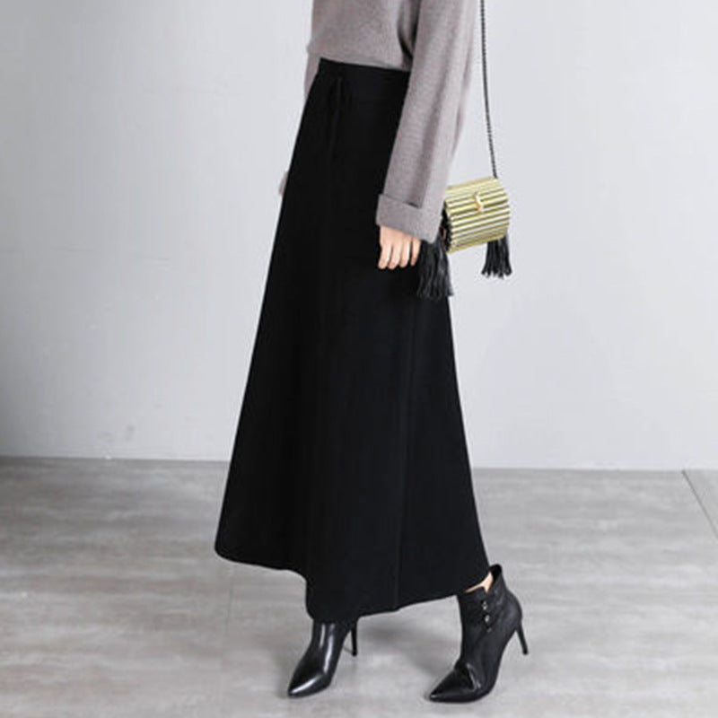 Women Knitted Skirt Autumn and Winter Knitting Skirt Sheath A- line Skirt Long Skirt