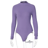 Women Jumpsuit Spring Turtleneck Long Sleeve Jumpsuit