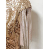 Women Evening Gown Sexy Retro Tassel Sequins Dress