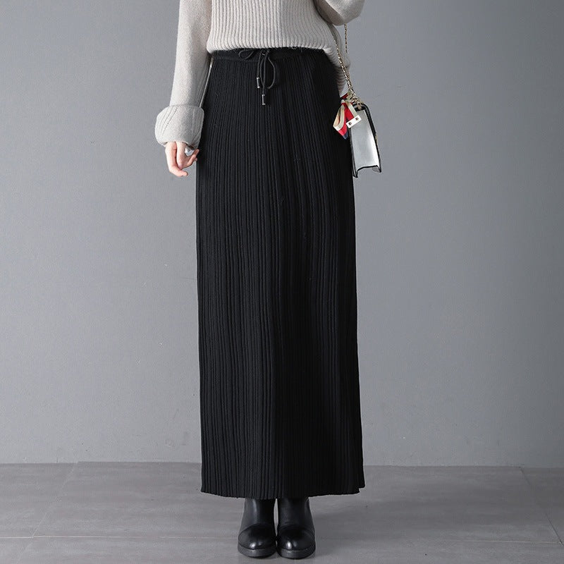 Women Knitted Skirt Women's Autumn and Winter Skirt