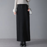 Women Knitted Skirt Women's Autumn and Winter Skirt