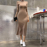 Women Dresses Sexy Sheath Long Sleeve Dress