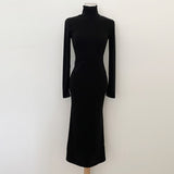 Women Dresses Sexy Sheath Long Sleeve Dress