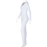 Women Jumpsuit Summer Long-Sleeve Slim Fit Hip Raise
