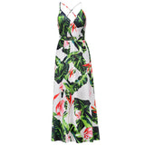 Women Date Dress Spring and Summer Sexy Floral Strap Beach Dress