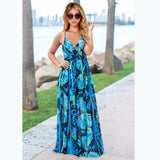 Women Date Dress Spring and Summer Sexy Floral Strap Beach Dress