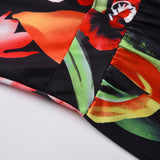 Women Date Dress Spring and Summer Sexy Floral Strap Beach Dress