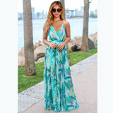 Women Date Dress Spring and Summer Sexy Floral Strap Beach Dress