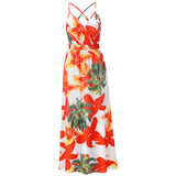 Women Date Dress Spring and Summer Sexy Floral Strap Beach Dress