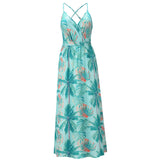 Women Date Dress Spring and Summer Sexy Floral Strap Beach Dress